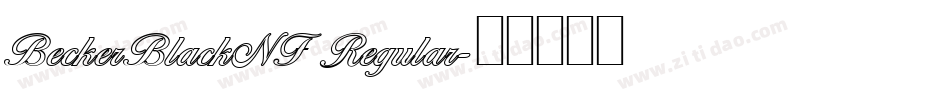 BeckerBlackNF Regular字体转换